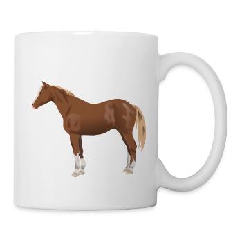 Pferd - Tasse - Weiß - Rechts