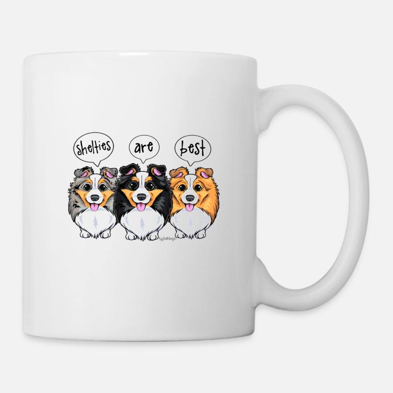 Shelties sont les meilleurs - Mug blanc - blanc