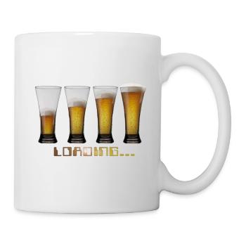 tshirt loading beers by customstyle - Mug blanc - blanc - Droite