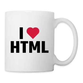 I Love HTML - Mug - white - Right