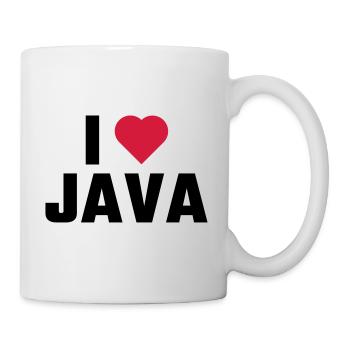 J'aime java - Mug blanc - blanc - Droite