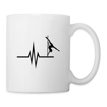 Mon cœur bat pour la pole dance - danse pole dancing - Mug blanc - blanc - Droite