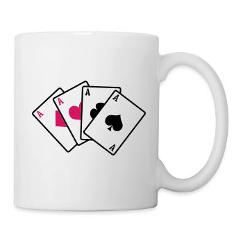 poker cards - Tasse - Weiß - Rechts