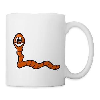 Zilk der Regenwurm - Tasse - Weiß - Rechts