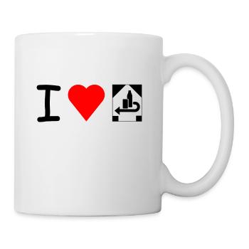 I love Flaschenpfand - Tasse - Weiß - Rechts