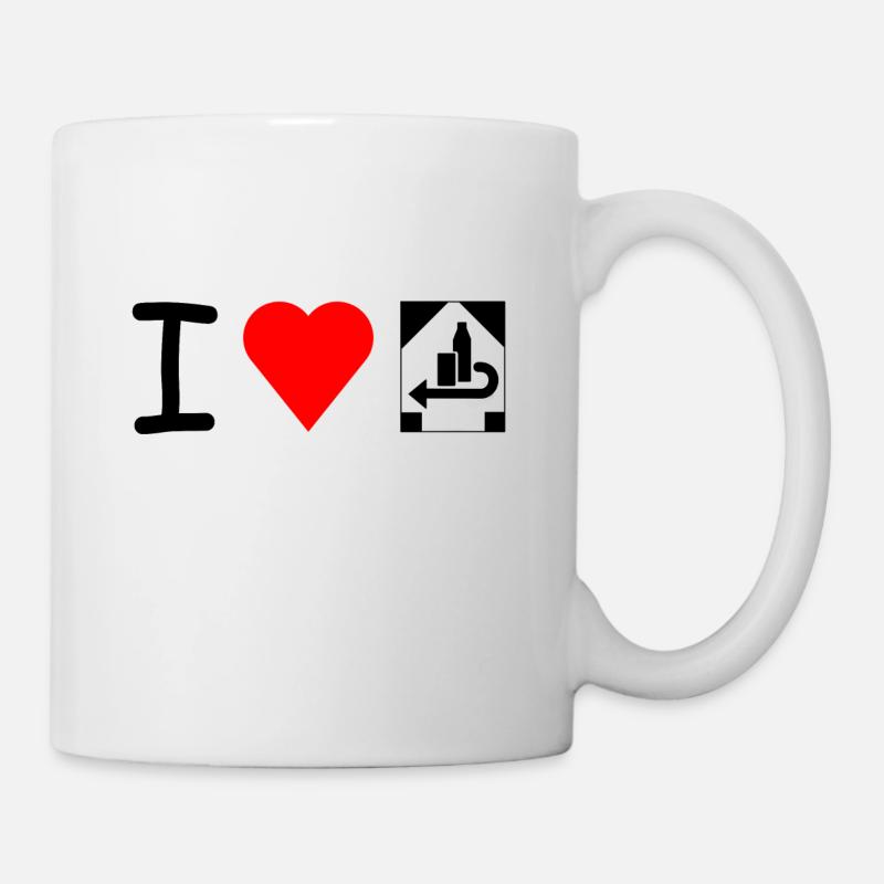 I love Flaschenpfand - Tasse - Weiß
