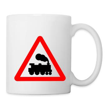 eisenbahn zug tram train railroad railway locomoti - Tasse - Weiß - Rechts