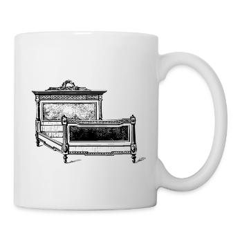 bett bed schlafen schlafzimmer sleeping room19 - Tasse - Weiß - Rechts
