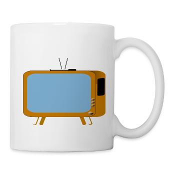 monitor television fernseher tv flatscreen compute - Tasse - Weiß - Rechts