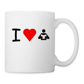 I love reading bookworm bookworm - Mug - white - Right
