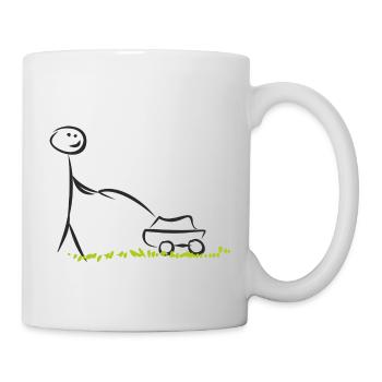 rasenmaeher lawn mower mowing machine3 - Mug - white - Right