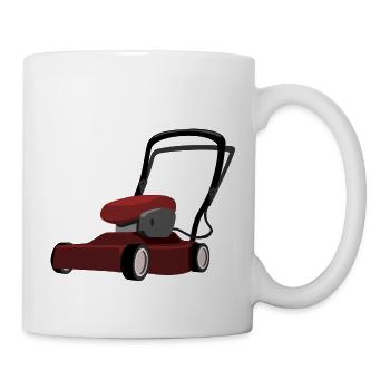 rasenmaeher lawn mower mowing machine2 - Tasse - Weiß - Rechts