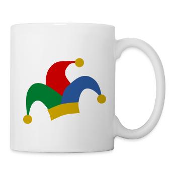 clown harlekin hofnarr kasper komiker narr witzbol - Tasse - Weiß - Rechts