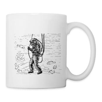 Tiefsee Tauch - Tasse - Weiß - Rechts