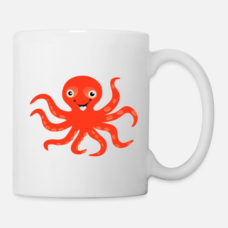 octopus ,krake,tintenfisch - Tasse - Weiß