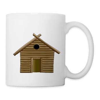 building house homes architektur haus gebaeude295 - Tasse - Weiß - Rechts