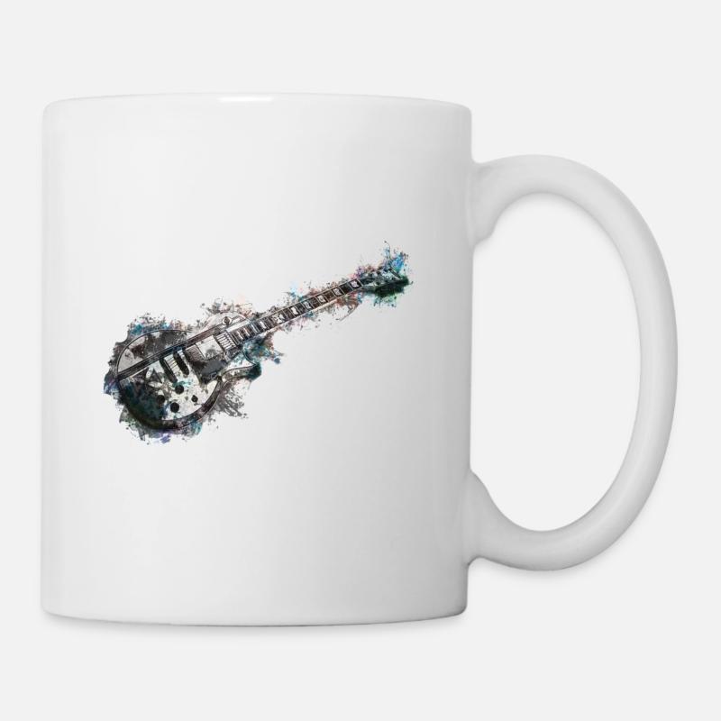 Limitierte Edition - Gitarre - Tasse - Weiß