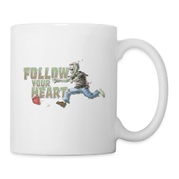 motive shirt zombie heart follow your heart new - Mug - white - Right