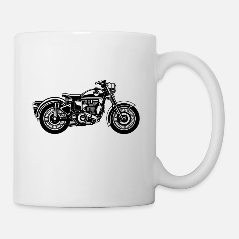 Moto / Classique moto 04_schwarz - Mug blanc - blanc