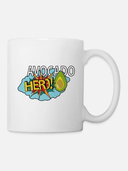 Avocado Hero - Pop Art - Mug - white