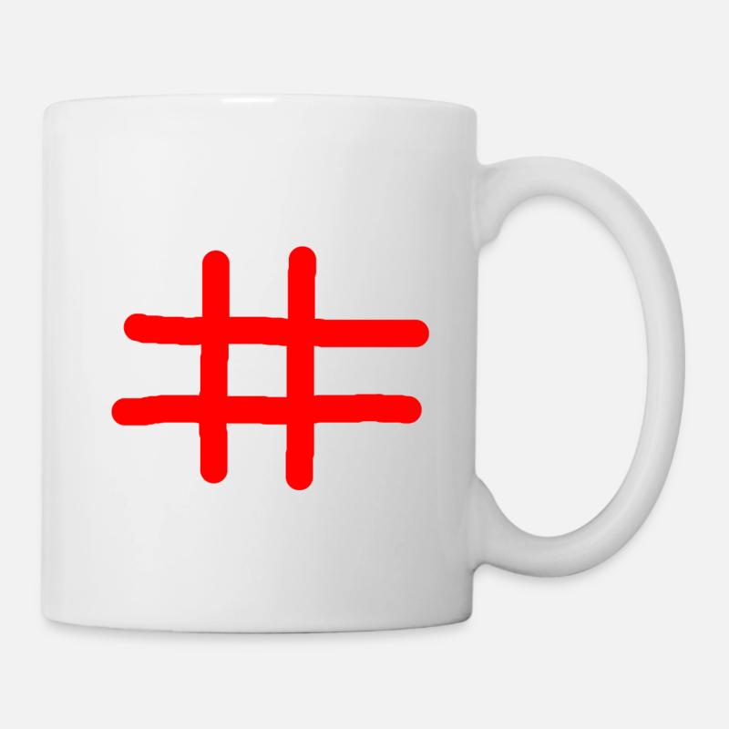 Hashtag - Mug blanc - blanc