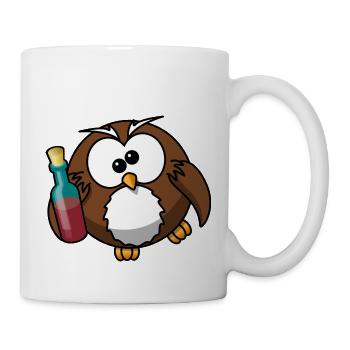 Drunk Funny Owl Funny Owl - Mug - white - Right