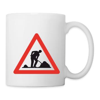 Attention chantier de construction! - Mug blanc - blanc - Droite