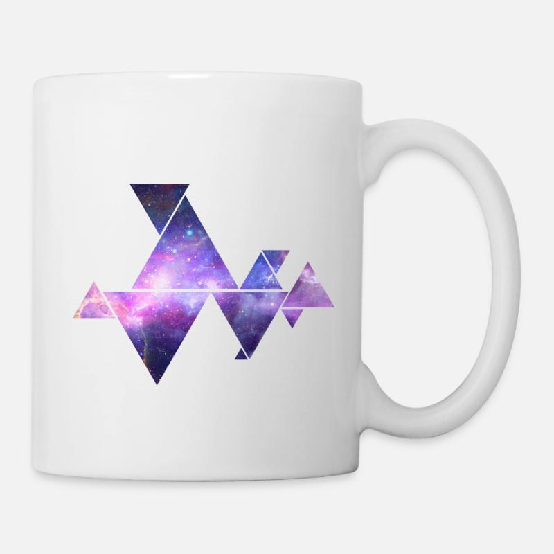 Galaxie Dreiecksfacetten - Tasse - Weiß
