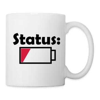 Akku Status leer - Tasse - Weiß - Rechts