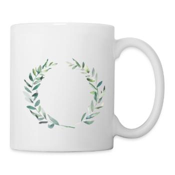 Oliven Krone - Tasse - Weiß - Rechts