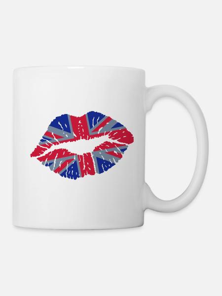 Kiss (United Kingdom / Union Jack) - Mug - white