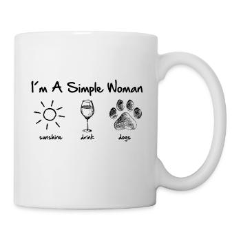 simple woman wine - Tasse - Weiß - Rechts