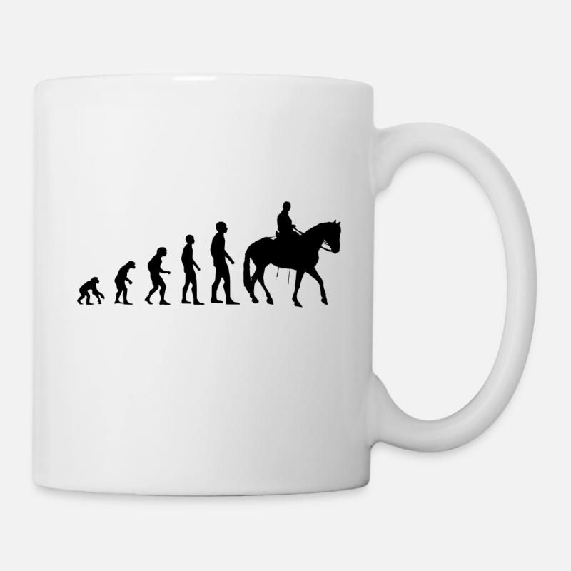 Evolution Reiter - Tasse - Weiß