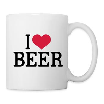 Funny Beer - I love Beer - Tasse - Weiß - Rechts