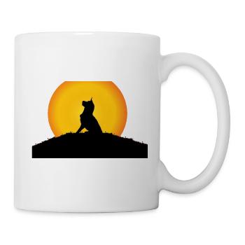 Un chien au soleil - Mug blanc - blanc - Droite