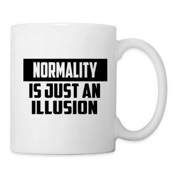 lustiges Zitat der Normalität - Tasse - Weiß - Rechts
