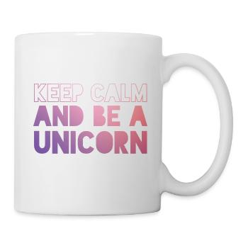 Keep Calm Unicorn Einhorn - Tasse - Weiß - Rechts