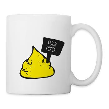 Putain. Piss. La façon polie de dire non. - Mug blanc - blanc - Droite