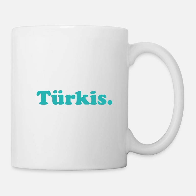 turquoise - Mug blanc - blanc