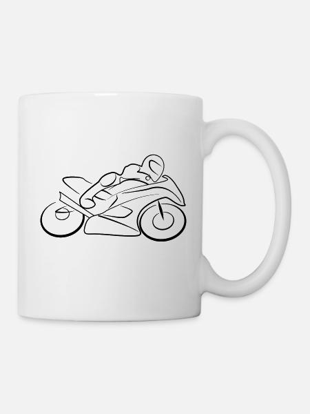 Motorrad Speed - Tasse - Weiß