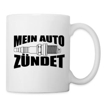 Ma voiture est en feu - Mug blanc - blanc - Droite