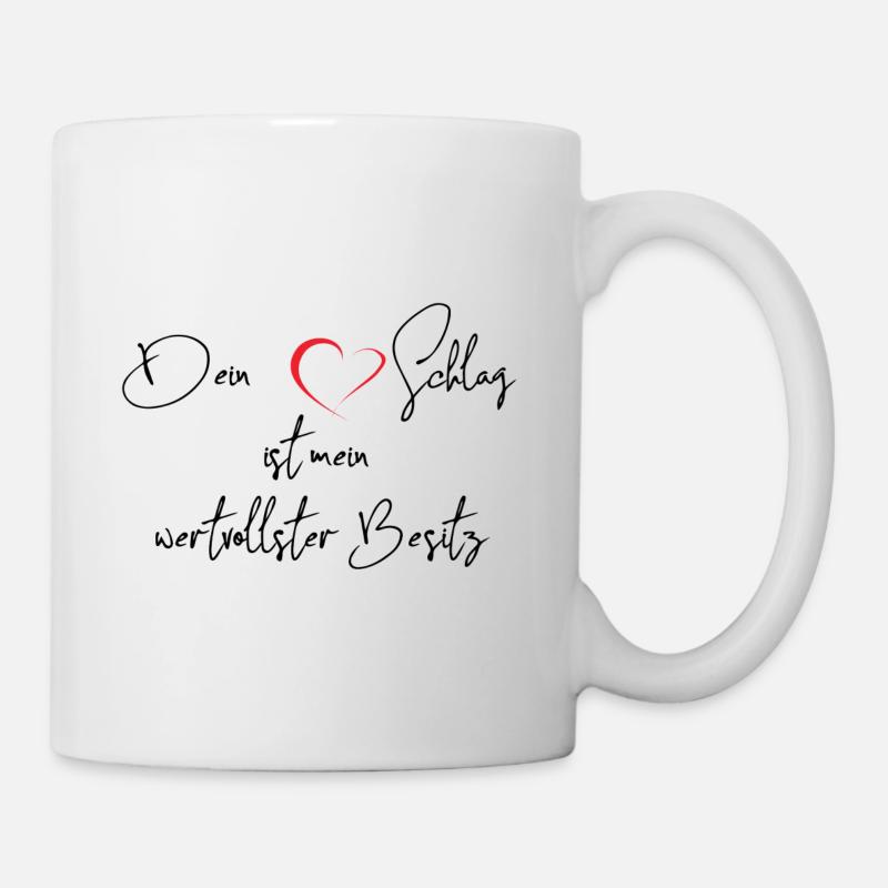 Dein Herzschlag - Tasse - Weiß