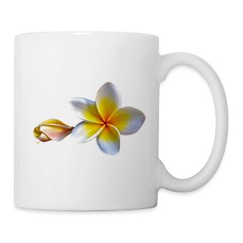 Plumeria blanc ou Frangipanier - Mug blanc - blanc - Droite