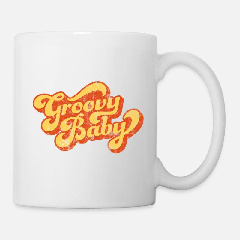 Groovy Baby - Design de Style Vintage - Mug blanc - blanc
