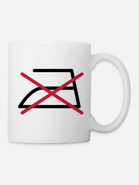 KEIN BÜGELN! - Tasse - Weiß