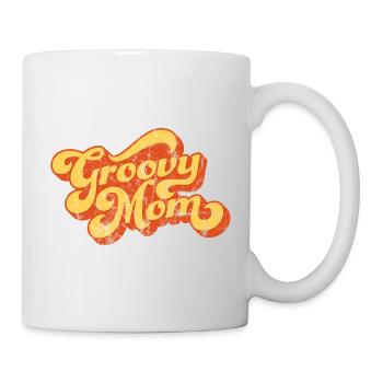 Groovy Mom - Vintage Style Design - Mug - white - Right