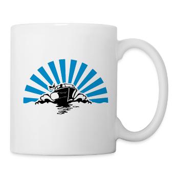 Motorboot 3C - Farbwechsel - Tasse - Weiß - Rechts