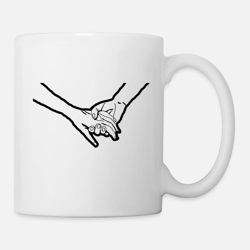 Main dans la main main dans la main - Mug blanc - blanc
