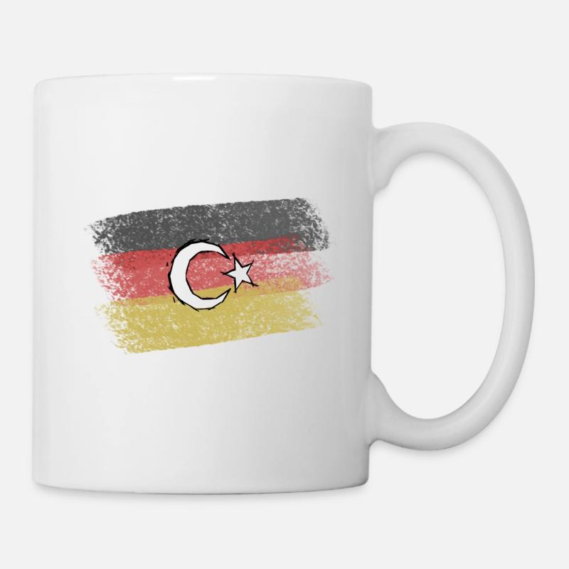 Germany-Turkey flag - Mug - white