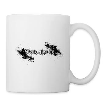 never give up - Mug blanc - blanc - Droite